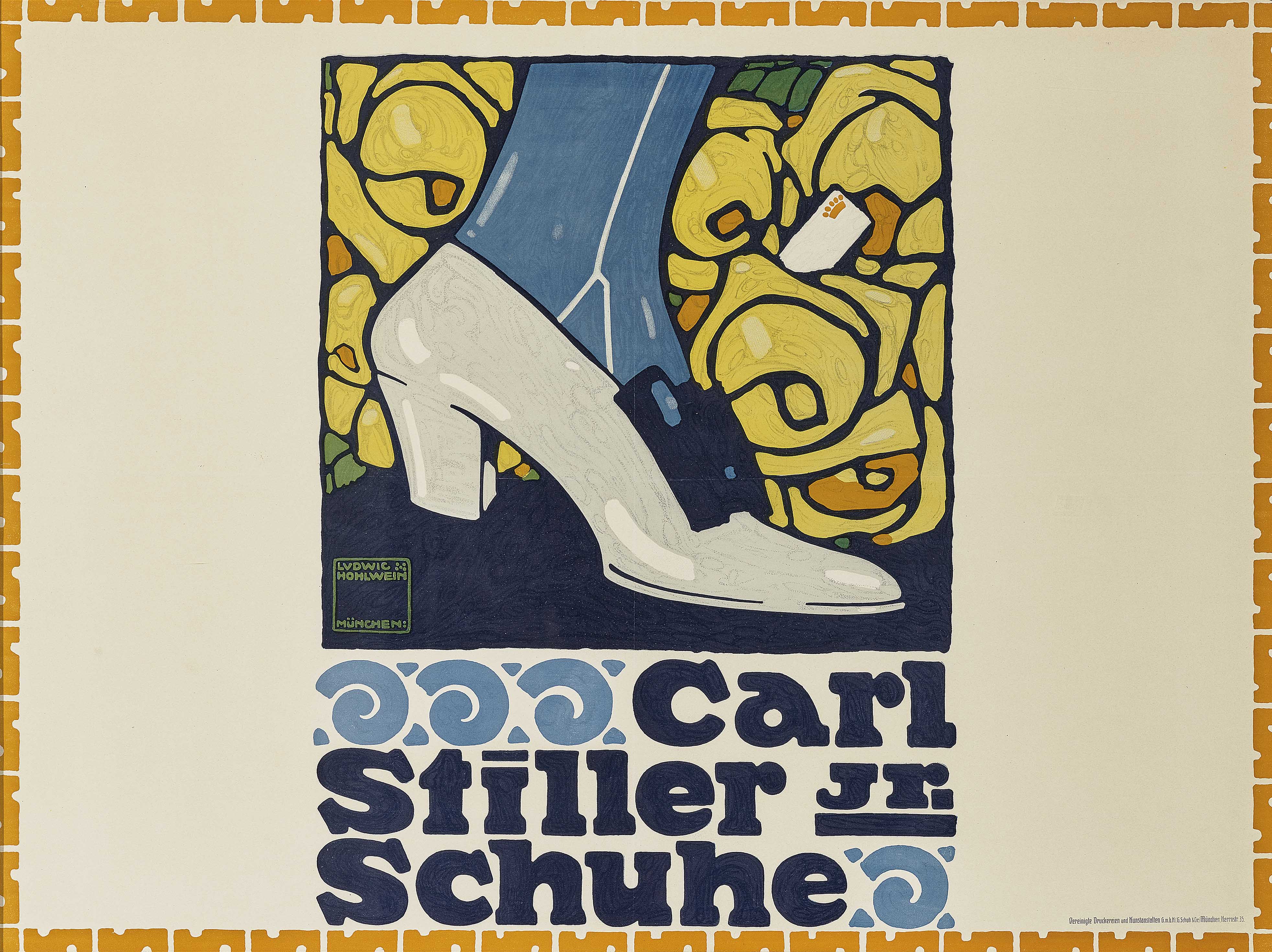 Ludwig Hohlwein - Plakat Carl Stiller jr. Schuhe. 1910 | Auktion