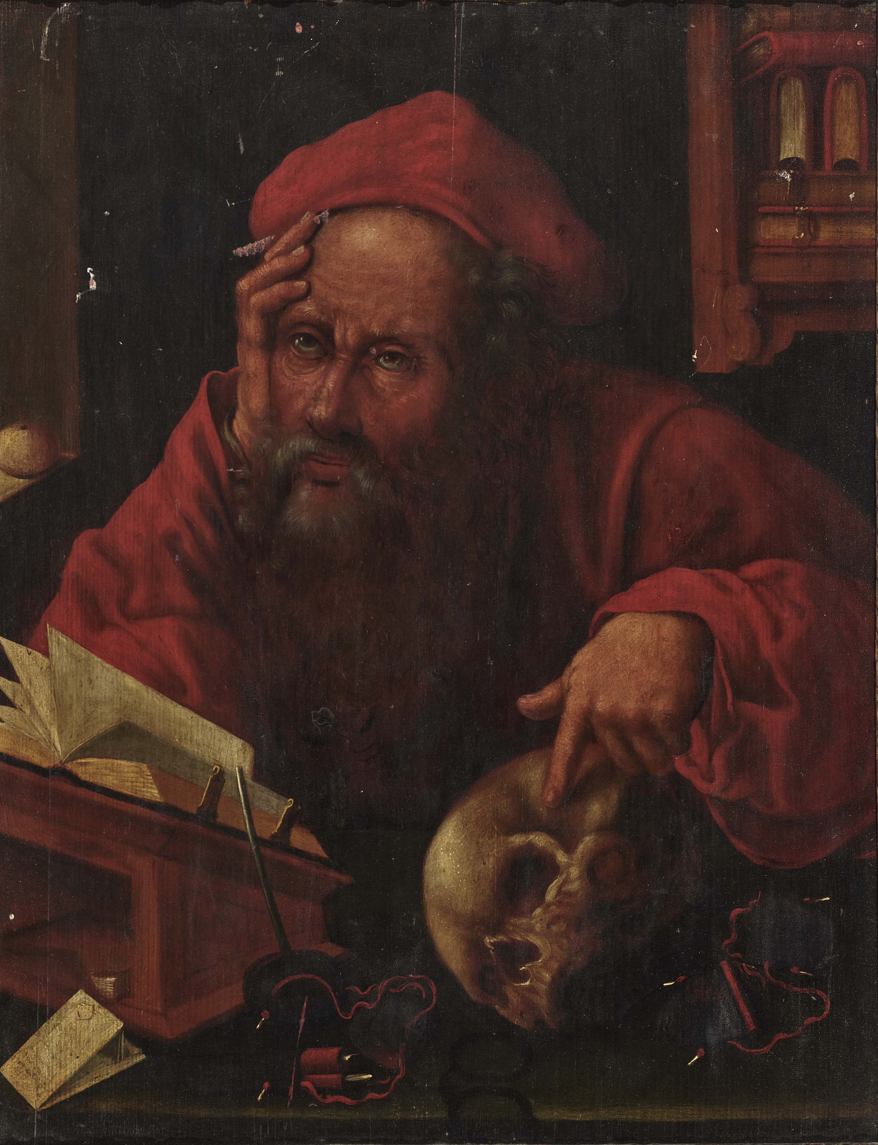 Joos van Cleve - Der Hl. Hieronymus in seinem Studierzimmer | Auktion 390